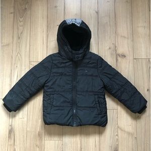 Boys Calvin Klein Black Hooded zip up jacket size 5